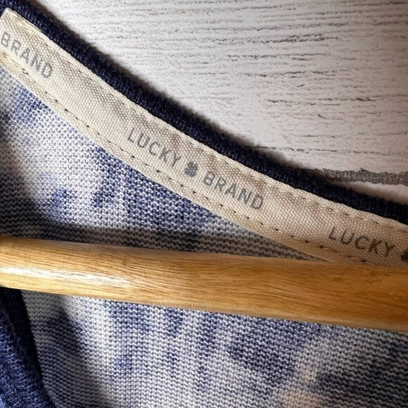 Lucky Brand Tank Top Womens Size Medium Blue Tie Dye Super Soft Comfy Cozy - Picture 7 of 12